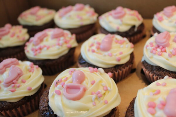 Babyshower cupcake - meisje 6 stuks