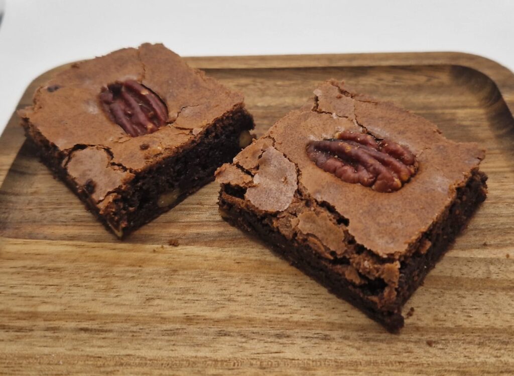 Koffie-pecan brownie